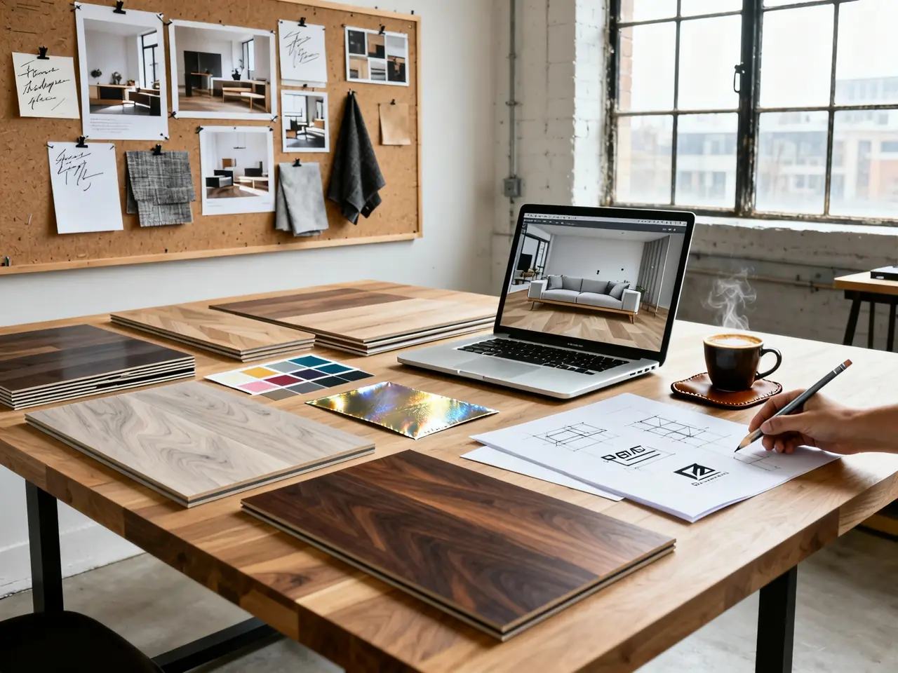 Private-label engineered wood flooring collection with custom decor and packaging support