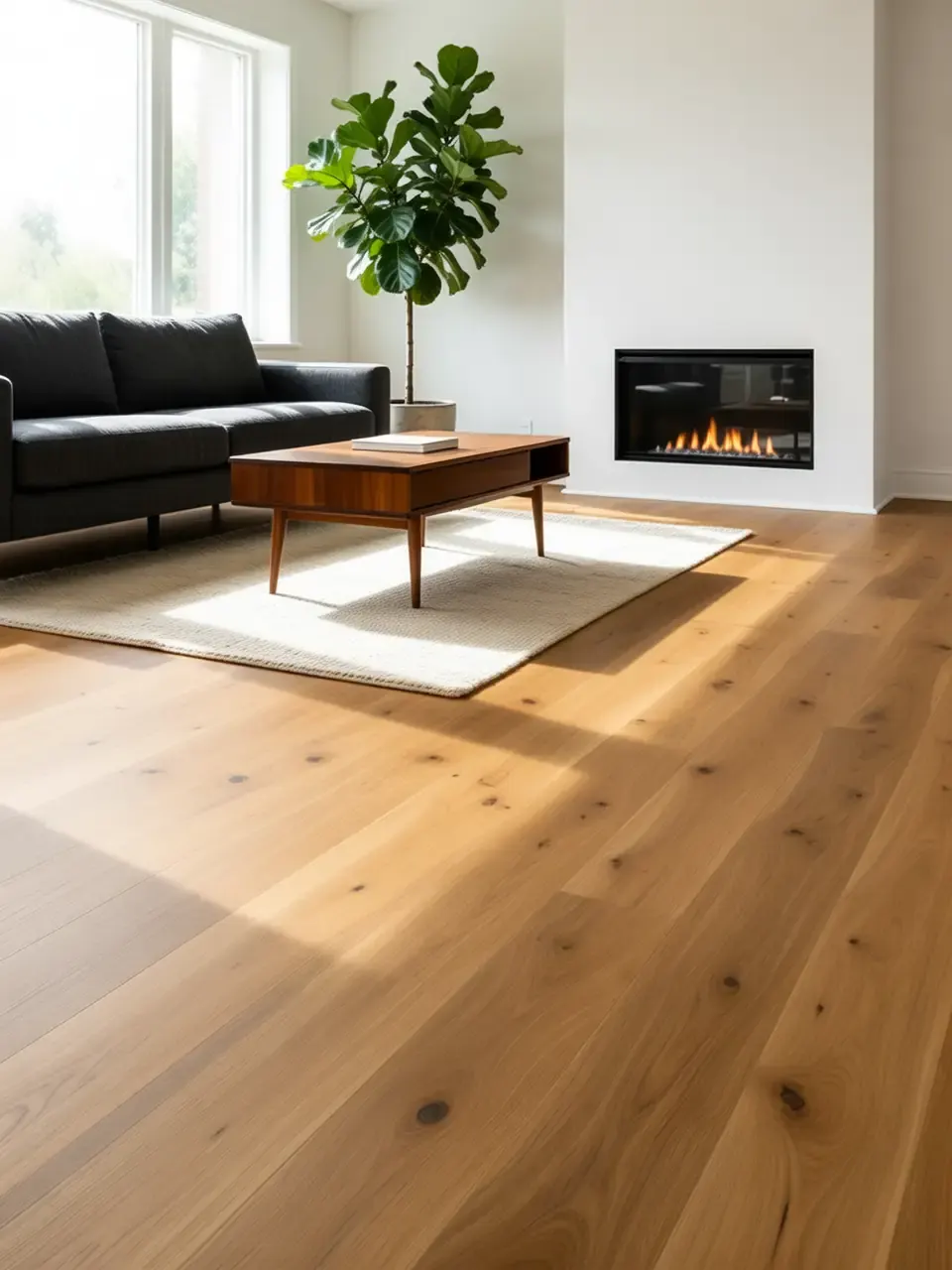 Natural tone engineered wood flooring with warm wood character for residential projects