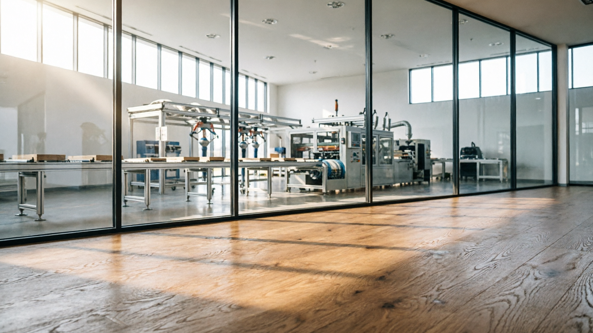 Premium engineered wood flooring manufacturing base with natural oak flooring and modern production line